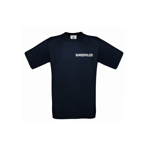 T-Shirt BUNDESPOLIZEI blau Aufdruckfarbe wei&szlig; M