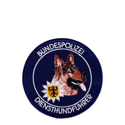 Abzeichen Diensthundf&uuml;hrer Bundespolizei Sch&auml;ferhund blau
