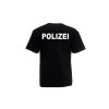T-Shirt POLIZEI blau - mit Polizeiwappen Aufdruckfarbe silber-reflektierend Hessen XL