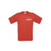 T-Shirt Rettungsdienst rot Aufdruckfarbe wei&szlig; S